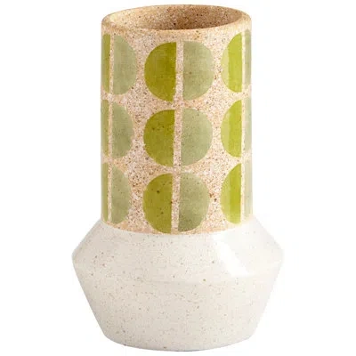 Cyan Design Spruce Green/beige 9'' Ceramic Table Vase