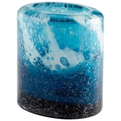 Cyan Design Spruzzo Blue/white Glass Table Vase In Blue;white