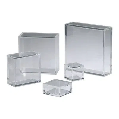 Cyan Design Square Decorative Block In Clear