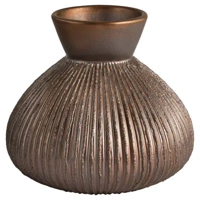 Cyan Design Starship Handmade Ceramic Table Vase In Bronze,burnt Gold