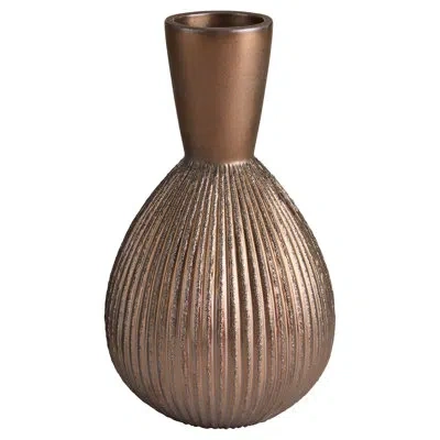 Cyan Design Starship Handmade Ceramic Table Vase In Metallic Bronze