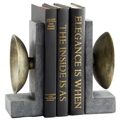 Cyan Design Taal Office Bookends In Black;antique Brass