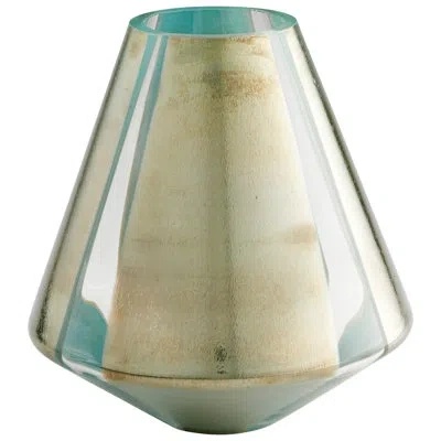 Cyan Design Tan/teal Glass Table Vase