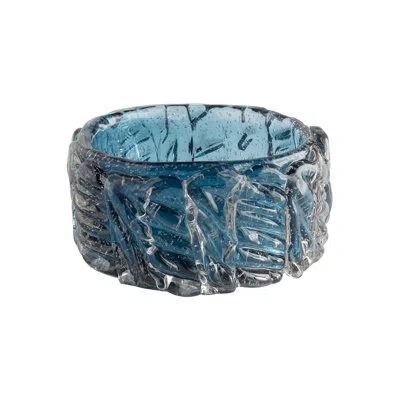 Cyan Design Thorough Blue/clear Glass Decorative Bowl In Blue,clear