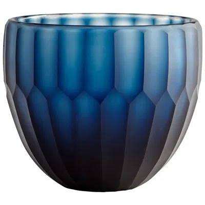 Cyan Design Tulip Glass Contemporary Decorative Bowl In Blue