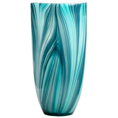 Cyan Design Turin 12" High Large Modern Glass Vase In Blue