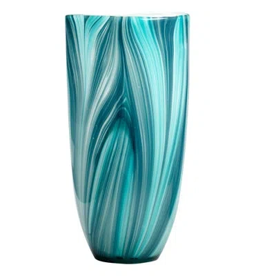 Cyan Design Turin Turquoise Blue Glass Table Vase