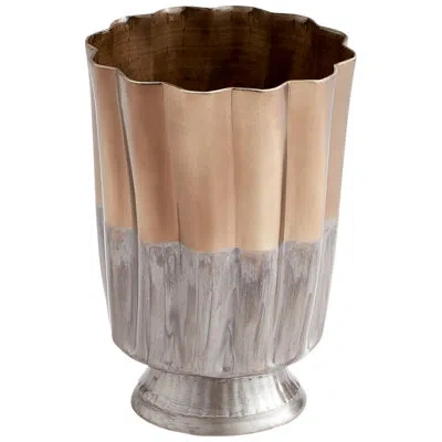 Cyan Design Twin Tones Table Vase In Gray;bronze