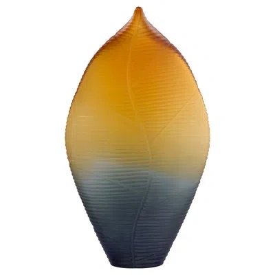 Cyan Design Vesper Handmade Glass Table Vase In Orange,gray