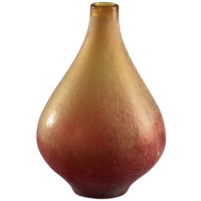 Cyan Design Vizio Yellow And Orange 13 3/4" High Art Glass Vase In Brown