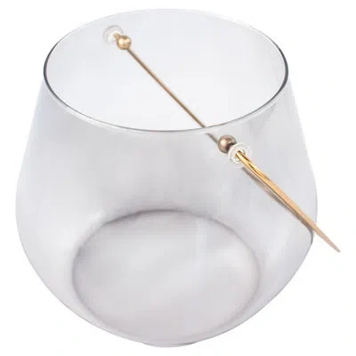 Cyan Design Water Drop Tabletop Hurricane In Smoked,brass