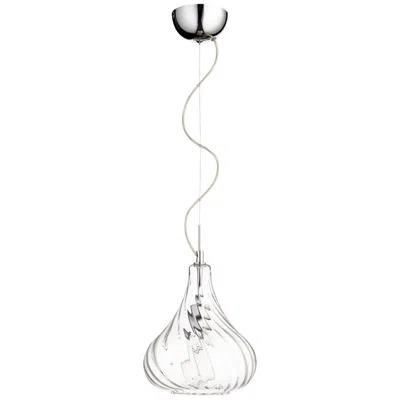 Cyan Design Winding 9" Wide Clear Swirl Glass Modern Mini-pendant In Transparent