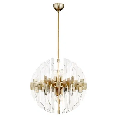Cyan Design Zion 6 - Light Statement Globe Chandelier In Aged Brass