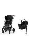 Cybex Balios S Lux 2 Stroller & Cloud G Lux Car Seat Travel System In Moon Black