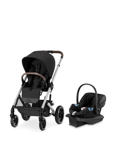 Cybex Balios S Lux Travel System Stroller + Lightweight Aton G Infant Car Seat In Moon Black