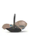 Cybex Cloud T Comfort Extend Infant Car Seat With Sensorsafe - Sepia Black In Cozy Beige