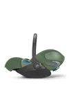 Cybex Cloud T Comfort Extend Infant Car Seat With Sensorsafe - Sepia Black In Leaf Green