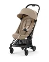 Cybex Coya Compact Lightweight Travel Ready Stroller In Matte Black In Matte Black/cozy Beige