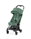 Cybex Coya Compact Lightweight Travel Ready Stroller In Matte Black In Matte Black/leaf Green