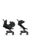 Cybex Coya Compact Lightweight Travel System Stroller + Cloud G Infant Car Seat With Sensorsafe In Moon Black