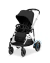 Cybex E Gazelle S Electronic Assist Stroller In Silver Frame With Moon Black Seat