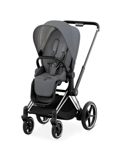 Cybex E-priam 2 Smart Stroller In Chrome/black In Gray