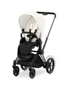 Cybex E-priam 2 Smart Stroller In Matte Black In Matte Black/off White