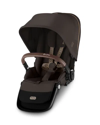 Cybex Egazelle/gazelle S 2 Second Seat Moon Black With Black Bumper Bar In Chocolate Brown