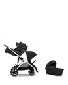 Cybex Gazelle S 2 Single To Double + Cloud G Lux Travel System With Gazelle S 2 Cot In Moon Black