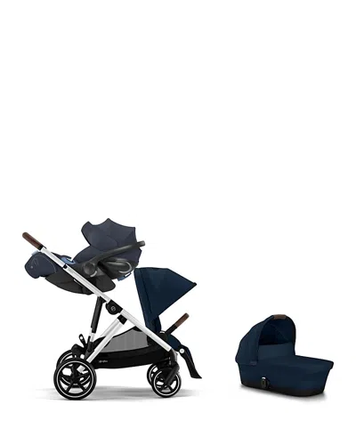 Cybex Gazelle S 2 Single To Double + Cloud G Lux Travel System With Gazelle S 2 Cot In Ocean Blue