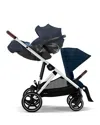 Cybex Gazelle S Single To Double Travel System Stroller + Cloud G Lux Infant Car Seat With Sensorsafe In Ocean Blue