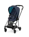 Cybex Mios 3 Compact Lightweight Stroller In Matte Black In Matte Black/nautical Blue