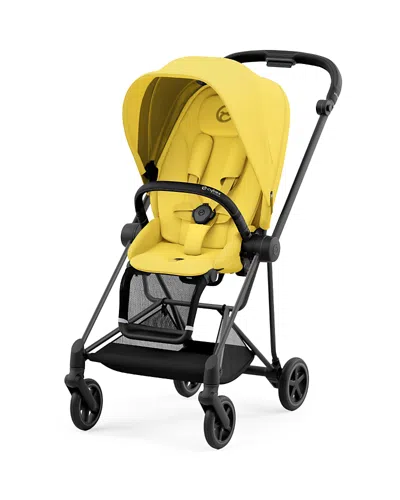 Cybex Mios 3 Compact Lightweight Stroller In Matte Black In Yellow