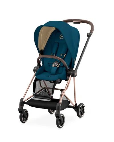Cybex Mios 3 Compact Lightweight Stroller In Rose Gold In Blue