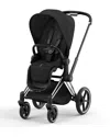 Cybex Priam 4 Stroller Chrome Frame And Black Handle In Chrome/sepia Black