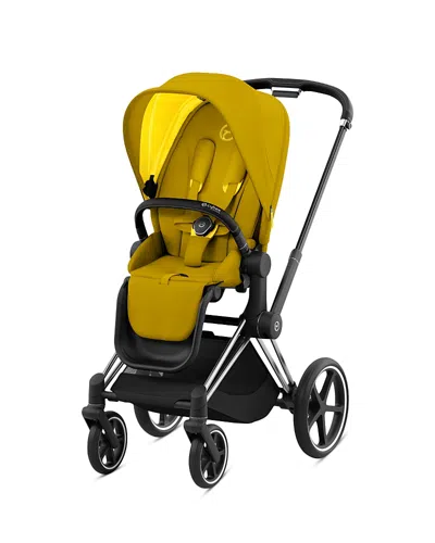 Cybex Priam 4 Stroller Chrome Frame And Black Handle In Yellow