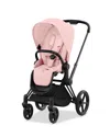 Cybex Priam 4 Stroller Matte Black Frame In Matte Black/peach Pink