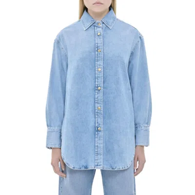 Cycle Bleach-faded Cotton Shirt In Blue