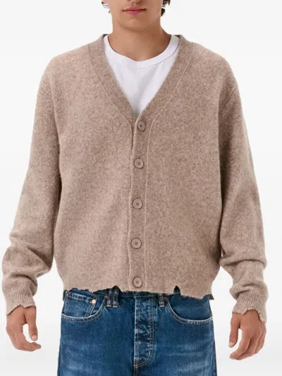 Cycle Button Frayed Cardigan In Neutral