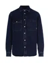 Cycle Camicia New Heavy Dark Blue In Blue