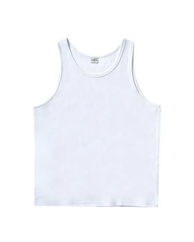 Cycle Canotta In Cotone A Costine Bianca In White