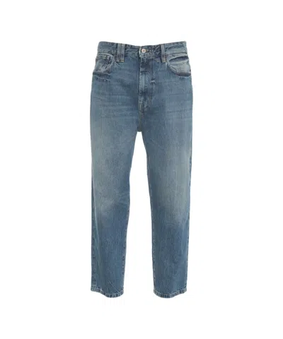 Cycle Classic Straight-cut Denim Jeans With Mid-waist Design In Blue