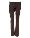 Cycle Brown Cotton Low Waist Skinny Casual Jeans In Brown