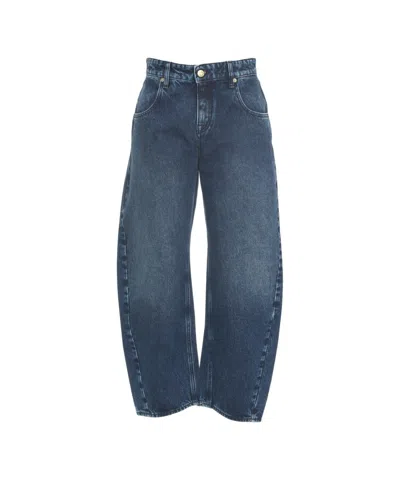 Cycle Cropped Wide-leg Denim Jeans With Classic Five-pocket Design In Blue