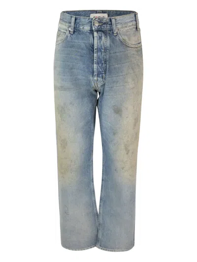 Cycle Faded-wash Jeans In Blue