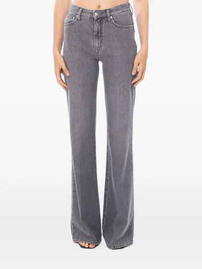 Cycle Flaire Stone-wash Jeans In Gray
