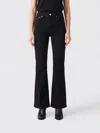 Cycle Flared Jeans In Cotton Denim In Black