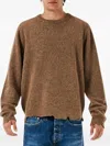 Cycle Frayed Sweater In Brown