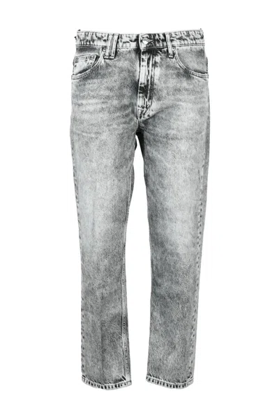 Cycle Grey Paper And Cotton Jeans In Gray