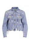 Cycle Jacket Made Of Denim. In Blue